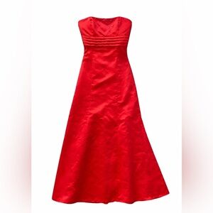 Jessica McClintock Gunne Sax Red Strapless Jeweled Ball Gown Dress Size 13